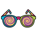 eyeglasses Pop Art icon