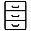file cabinet Line Art icon