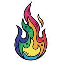 fire flame Pop Art icon