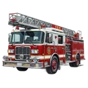 fire truck Oil Painting icon
