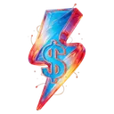 flash sale lightning bolt Photorealistic icon