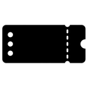 flight ticket Solid Glyph icon