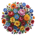 flower garden bloom Oil Painting icon