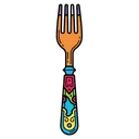 fork Pop Art icon