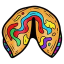 fortune cookie Pop Art icon