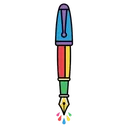fountain pen Pop Art icon
