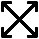 fullscreen arrows Line Art icon