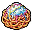 funnel cake Pop Art icon