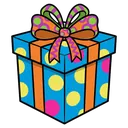 gift box Pop Art icon