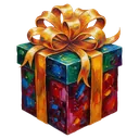 gift box Oil Painting icon