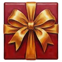 gift box with ribbon Oil Painting icon