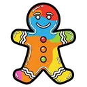 gingerbread man Pop Art icon