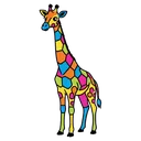 giraffe Pop Art icon