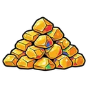 gold nugget pile shiny