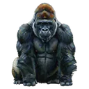 gorilla Oil Painting icon