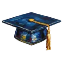 graduation cap Oil Painting icon