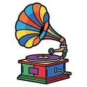 gramophone Pop Art icon