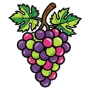 grapes Pop Art icon