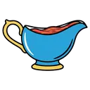 gravy boat Pop Art icon