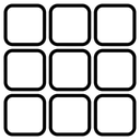 grid view Line Art icon