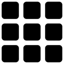 grid view icon Solid Glyph icon