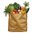 grocery bag vegetables Oil Painting icon