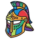 guard helmet Pop Art icon