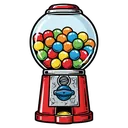 gumball machine Pop Art icon