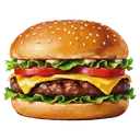 hamburger fast food Oil Painting icon
