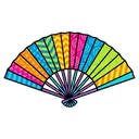 hand fan Pop Art icon