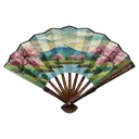 hand fan Oil Painting icon