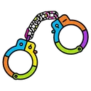 handcuffs Pop Art icon