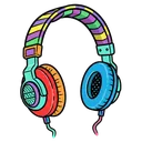 headphones Pop Art icon