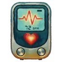 heart rate monitor Oil Painting icon