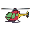 helicopter Pop Art icon
