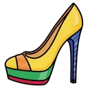 high heel shoe Pop Art icon
