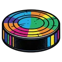 hockey puck Pop Art icon
