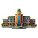 hospital building Oil Painting icon
