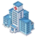 hospital Isometric icon