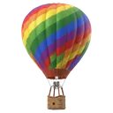 hot air balloon Photorealistic icon