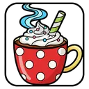 hot chocolate Pop Art icon