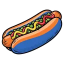 hot dog Pop Art icon