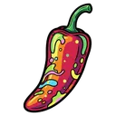 hot pepper Pop Art icon
