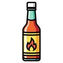 hot sauce bottle Pop Art icon