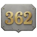 house number Photorealistic icon