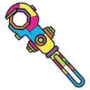 hydrant wrench Pop Art icon