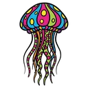 jellyfish Pop Art icon