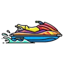 jet ski Pop Art icon