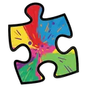 jigsaw piece Pop Art icon