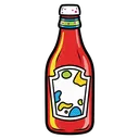 ketchup bottle Pop Art icon